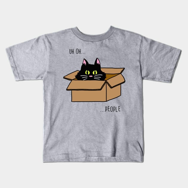 Scaredy Cat Uh oh...People Kids T-Shirt by SNK Kreatures